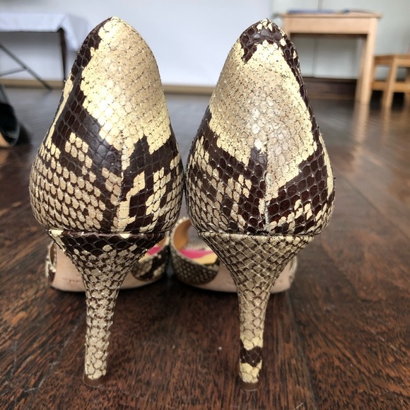 Kate Spade Python embossed leather heels SO cute! - Picture 6 of 14